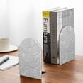 thumbnail image 5 of Lsque Silver Glitter Printed Wood Bookends,Non-Skid Bookend for Shelves,Heavy Duty Support Bookends,Non-Slip Foam Pads for Office, Home, and Library,1 Pair, 5 of 8
