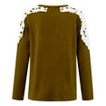 thumbnail image 5 of Women's Floral Lace Crochet Tops Long Sleeve Shirts Fitted Tunic Trendy Blouses Dressy Causal Fall Clothing Coffee S, 5 of 5