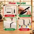 Stringig Block 3.2In-16Pc Adjustable Metal Cinder Block Wall Hanger String Light Hook ...