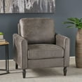 thumbnail image 2 of GDF Studio Marquette Contemporary Microfiber Upholstered Club Chair, Slate and Black, 2 of 4
