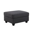 thumbnail image 7 of Leo Dark Gray Linen 7Pc Modular L-Shape Sectional Sofa Chaise and Ottoman, 7 of 7