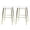 Clear, variant on Pemberly Row Plastic Bar Stool Chair Set of 2 in Clear - Saddle Seat & Footrest