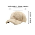 thumbnail image 3 of IDALL Baseball Cap Trucker Hat Warm Winter Plush Baseball Cap Women Men Plush Teddy Wool Faux Lambswool Baseball Cap Running Hat Hats for Men White One Size, 3 of 5