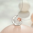thumbnail image 4 of Paw Print Necklace for Women 925 Sterling Silver Moon Pendent Pet Dog Paw Heart Jewelry Necklace Pet Memorial Gift, 4 of 5