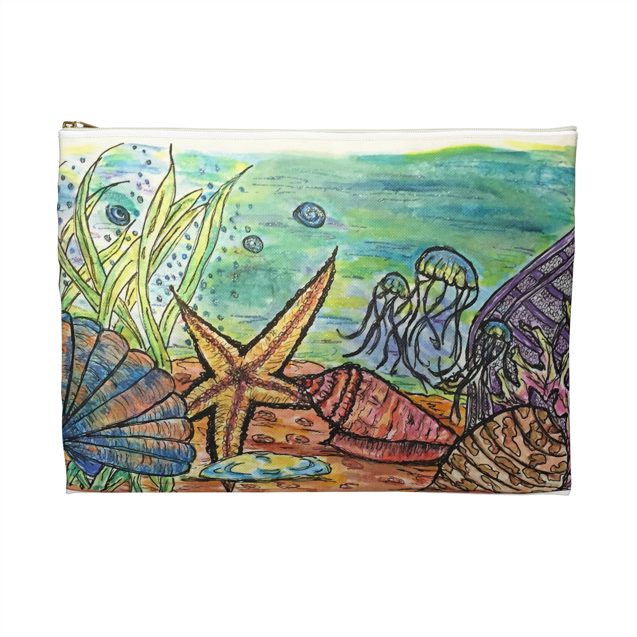 Under Water Fun Pouch  - Durable and Versatile Cosmetic Bag or Pencil Case
