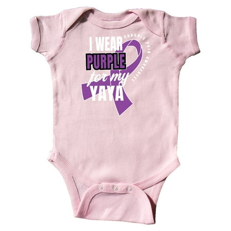 

Inktastic Chronic Pain I Wear Purple For My Yaya Gift Baby Boy or Baby Girl Bodysuit