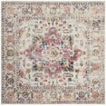 thumbnail image 3 of SAFAVIEH Madison Katina Traditional Area Rug, Fuchsia/Ivory, 8' x 8' Square - Traditional Design, Fuchsia & Ivory, Non-Shedding & Easy Cleaning, Ideal for Living Room, Bedroom, Dining Space, 3 of 16