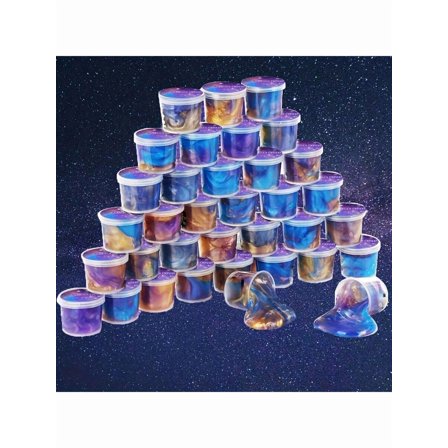 24PCS Galaxy Slime, Galaxy Colour Design, Stress Release Toy, Non Sticky, Ideal for Christmas&Birthday Party Favors