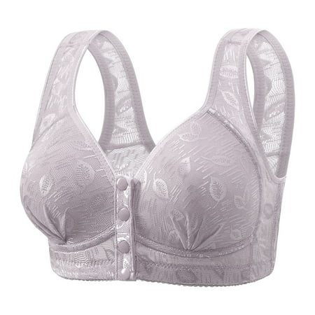 Clearance DondPO Womens Bras Front Underwear Sexy No Wire Bra Fashionable Women s Comfortable and Breathable Tank Top Bra Womens Push Up Bra Front Closure Sports Bras for Women Purple 40