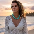thumbnail image 2 of Leaf Resin Chunky Beaded Necklace for Women, Simple Modern Style Necklace Jewelry Accessory, 2 of 6