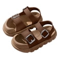 thumbnail image 2 of Viluyesy Girls Sandals Open Toe Buckle Soft Sole Non Slip Summer Beach Shoes for Kids Brown Size 13 Little Kids, 2 of 8