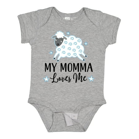 

Inktastic Momma Loves Me Lamb Gift Baby Boy or Baby Girl Bodysuit