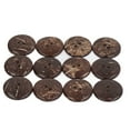 thumbnail image 1 of Ornament Buttons, 50 Pcs 25mm Round 2 Hole Wooden Buttons Composite Wood  For Art Project, 1 of 8