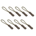 thumbnail image 1 of 8 Pieces Zipper Pull Puller Lightweight Rope Tag Fixer Multi-Purpose Replacement Buckle Bags Suitcase Accessories Textiles Brown, 1 of 5