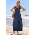 thumbnail image 2 of Vestido maxi casual MEROKEETY 2025, verano, playa, azul marino, 2 of 8