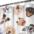 thumbnail image 3 of Cartoon Dog Shower Curtain 72"x72" ,Bathroom Decorative Shower Curtains Set with 12 Hooks,Modern Waterproof Washable Shower Curtain, 3 of 6
