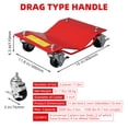 thumbnail image 4 of 3000Lbs Heavy-Duty Car Wheel Dollies – Swivel Casters, Positioning Skates for Trucks, SUVs, Motorcycles & Trailers – Red, 4mm Steel (MR8100 Shifter), 4 of 8
