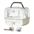 thumbnail image 1 of Transportín de viaje para pájaros, jaula para loros de uso exterior, ideal para agapornis, cotorras y periquitos. Conjunto blanco, 1 of 9