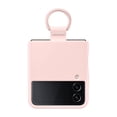 thumbnail image 1 of Funda para teléfono Samsung con anillo de silicona para Galaxy Z Flip 4, color rosa, 1 of 6