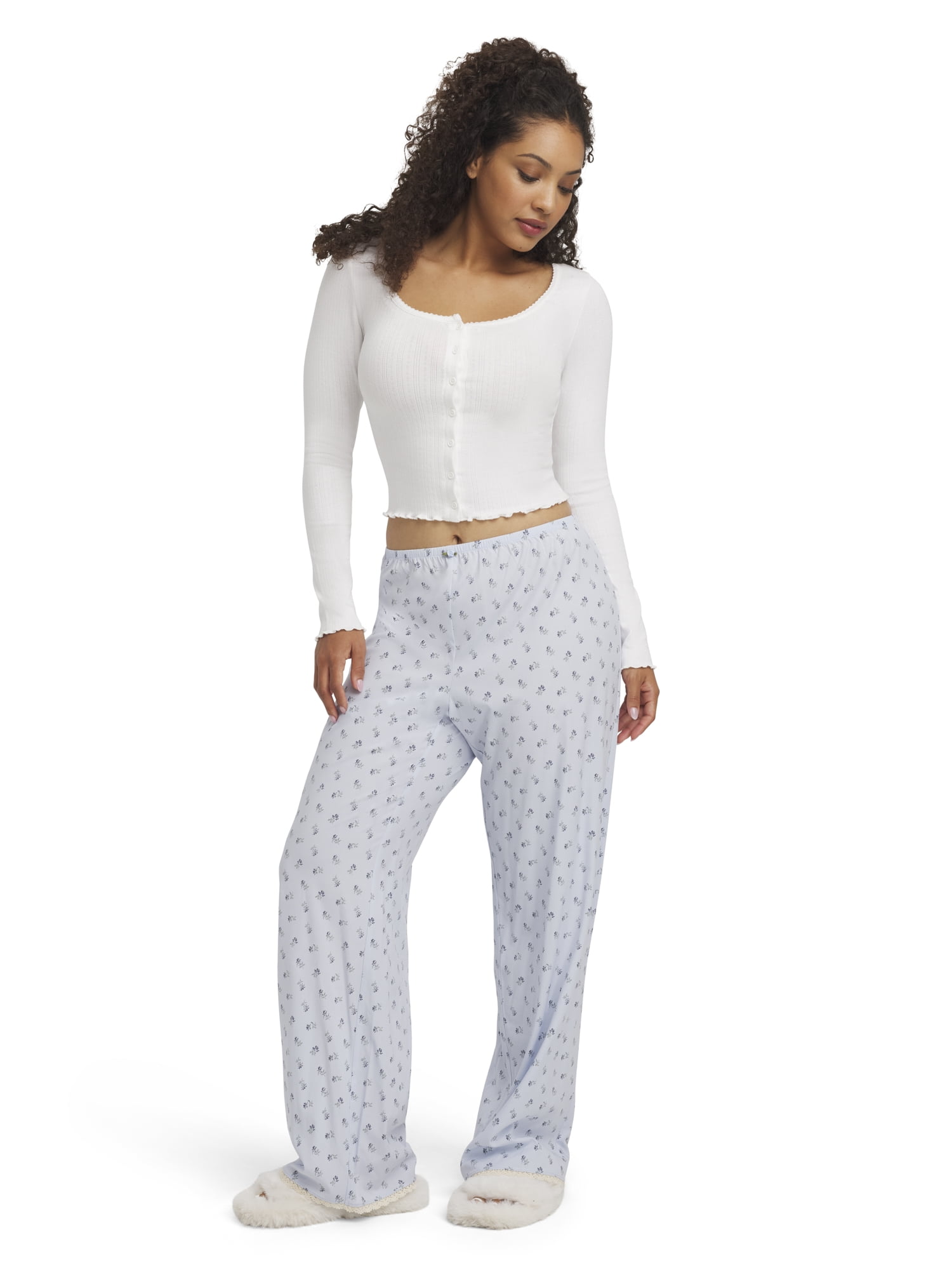Mills by Millie Bobby Brown Women's Pointelle Crop Long Sleeve Cardigan, Sizes XS-XXXL