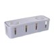 thumbnail image 5 of Organizador de cables con enchufe y caja de enchufes, práctico organizador de cables con huecos para mesa de apartamento, dormitorio, sala de estudio Gris, 5 of 8