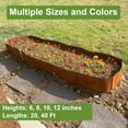 thumbnail image 7 of Vinci Metal Landscape Edging Border, 6 Inch x 40 FT Corrugated Steel Garden Edging with Rolled Safety Edges, Flexible Lawn & Flower Bed Edging for Yard, Multiple Sizes & Colors (Rusted), 7 of 7