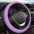 thumbnail image 4 of Uemuo Lilac Glittering Printed Car Elastic Steering Wheel Cover - Universal Car Accessory for Diverse Cars Anti-Slip, and Comfortable- 15", 4 of 8