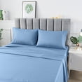 thumbnail image 2 of Microfiber Bed Sheets Set, Deep pocket fitted Sheet, Queen Flat Sheet, 2 Pillowcases( Blue), 2 of 7