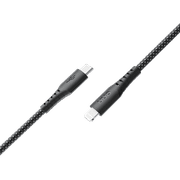 onn 6ft Lightning to USB-C Soft-touch Braided Charging Cable, MFi Certified, Fast Charging, Black
