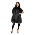thumbnail image 1 of Betty Dain Hair Stylist Shampoo Cape Vinilo impermeable y resistente a las manchas Banda para el cuello de nailon suave Diseño clásico de color negro Cierre táctil 36 x 54 pulgadas Negro, 1 of 1
