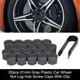 thumbnail image 3 of 20pcs 21mm Gray Plastic Car Wheel Nut Lug Hub Screw Rim Bolt Covers Dust Cap, 3 of 7