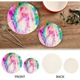thumbnail image 4 of SKYSONIC Tie Dye Colorful Pot Holders Trivets, 2 Pcs Heat Resistant Trivets,Watercolor Cotton Thread Weave Mats for Hot Pads Pans Pot Bowl Teapot for Kitchen Decor, 4 of 7