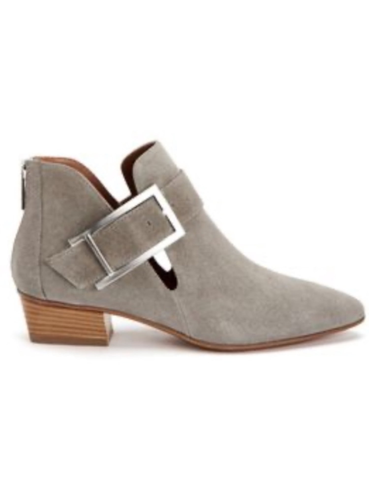 AQUATALIA Womens Gray Buckle Accent Cut Out Filomena Round Toe