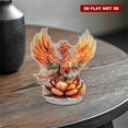 thumbnail image 6 of Rotating acrylic display featuring a stunning fire phoenix on a lotus with intricate details and vibrant colors on a white background, 6 of 8
