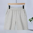 thumbnail image 3 of Girls Summer Shorts Elastic Waist Knee Length Shorts Solid Athletic Wide Leg Short Pants Casual Pants with Pockets, 3 of 6