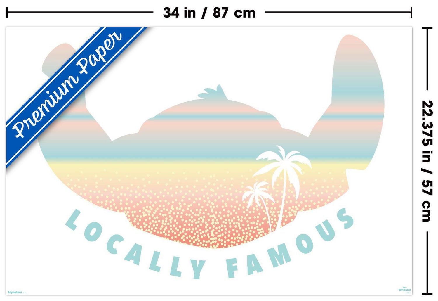 Disney Lilo and Stitch: Beach Vibes - Locally Famous Wall Poster