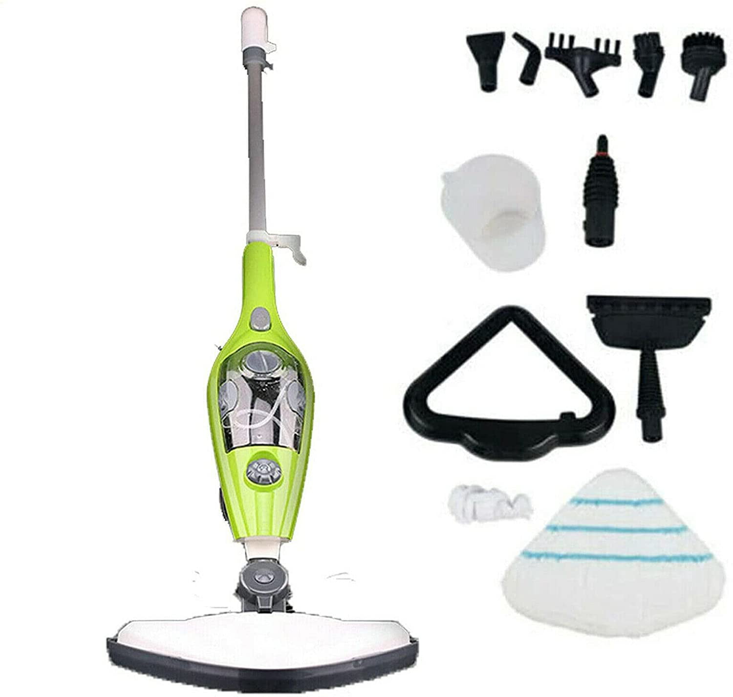 N/D Hot Steam Mop Cleaner 10 In 1 1300W Handheld Hot Steam Mop Floor Cleaning Machine Including 10 Accessories 