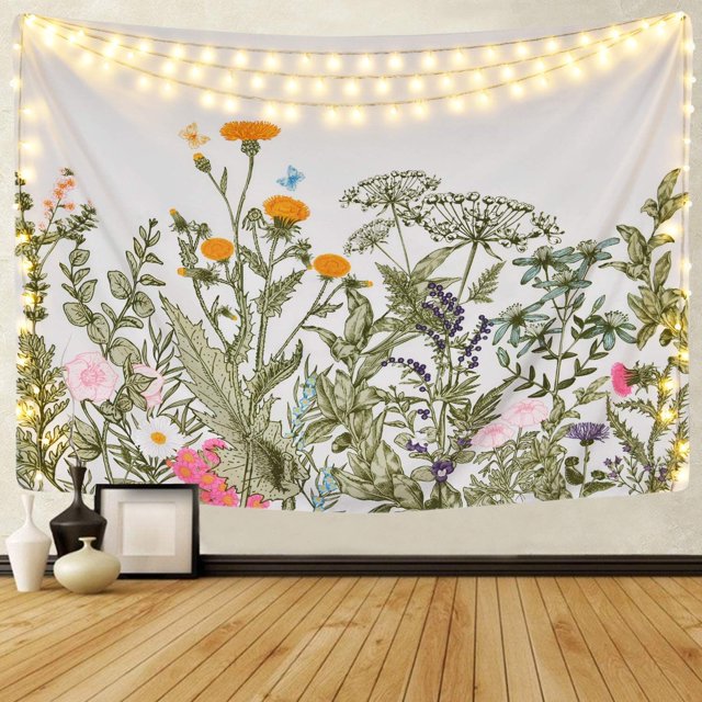 tapiz 150*200 cm Decoración de Pared L Póster Imágenes de Pared Tapiz Foto Trompe l'oeil Orient oro blanc(B) JM