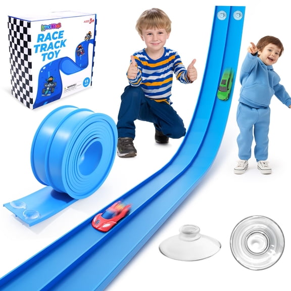 Pista de carreras flexible Lemostaar de 15 pies con ventosas para niños a partir de 3 años