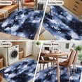 thumbnail image 6 of Blue Gray Washable Area Rugs 3'x5', Abstract Modern Retro Polypropylene Pigment Taxture Low Pile Throw Living Room Rug Non-Slip Sturdy Edge Binding Carpet for Indoor Entryway Bedside Kitchen, 6 of 9