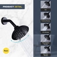 thumbnail image 2 of Wowow Single Handle 5-Spray Tub and Shower Faucet 1.8 GPM with High Pressure Showerhead in Black Valve Included, 2 of 4