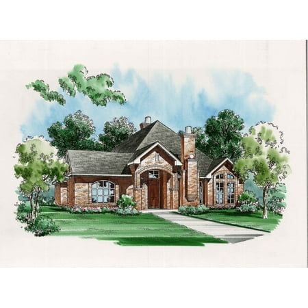 015-1293: Luxury Traditional 3 Bed, 3 Bath Luxury Home Plan, 2649 Sq Ft: Full Blueprints with License to Build by Home Plan Marketplace - Lesuto