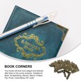 thumbnail image 3 of BESTYASH 50Ud Cubierta De Esquinas De Metal Para Libros Y Álbumes Estilo Vintage Verde Oscuro, 3 of 8
