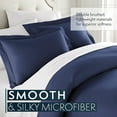 thumbnail image 4 of Hotel Luxury 3 Piece Duvet Cover Set 1500 Series Egyptian Quality Double Brushed Microfiber, King, Navy Blue, 4 of 9