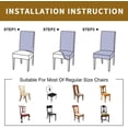 thumbnail image 7 of Dining Room Chair Covers, Sage Green Spring Stretch Parsons Chair Slipcovers Removable Kitchen Chair Protector Cover for Dining Room， Set of Set of 6, 7 of 7