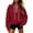 Red, variant on Horkkom Mock Neck Sweatshirt for Women Casual Trendy Drawstring Tops Quarter Zip Pullover Fall Sweatshirts S