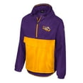 thumbnail image 2 of Men's Colosseum  Purple LSU Tigers Reloaded Anorak Half-Zip Jacket, 2 of 3