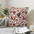 thumbnail image 4 of KLL Guitar Skull rock Decorative Throw Pillow Covers Velvet Soft for Couch Sofa Bedroom Living Room Outdoor (No pillow core)- 20"x20", 4 of 5