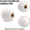 thumbnail image 4 of Round Ball Shift Knob Universal Gear Shift Knob 5 6 Speed for Manual Automatic Vehicles with Adapters (Pure White), 4 of 7