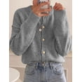 thumbnail image 6 of PRETTYGARDEN Women's Button up Chunky Knit Cardigan Sweaters Crew Neck, Long Sleeve, Oversized Sweaters, Relaxed Fit, Soft Cozy Casual Outerwear, Fall Outfits, Winter Fashion Clothing, 6 of 6